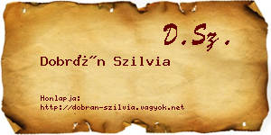 Dobrán Szilvia névjegykártya