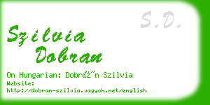 szilvia dobran business card